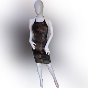 Varga Shimmering Brown and Black Dress Space